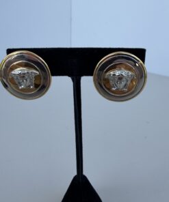 Alternative view of Gianni Versace Two-Tone Medusa Head Clip-On Earrings
