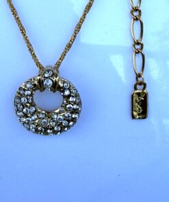 Alternative view of Yves Saint Laurent Vintage Crystal Pendant Necklace