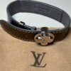 Louis Vuitton Vintage Cyber Epi Leather Wish Bracelet with Monogram Flower Clasp – Olive Green / Silver