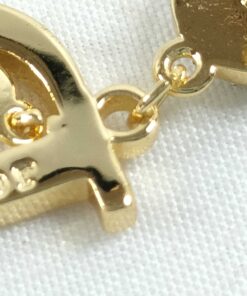 Christian Dior Crystal D Logo Alphabet Dancing Drop Earrings Gold Finish Studs - Image 5
