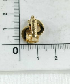 Christian Dior Vintage Gold-Tone "CD" Monogram Logo Stud Earrings - Image 8