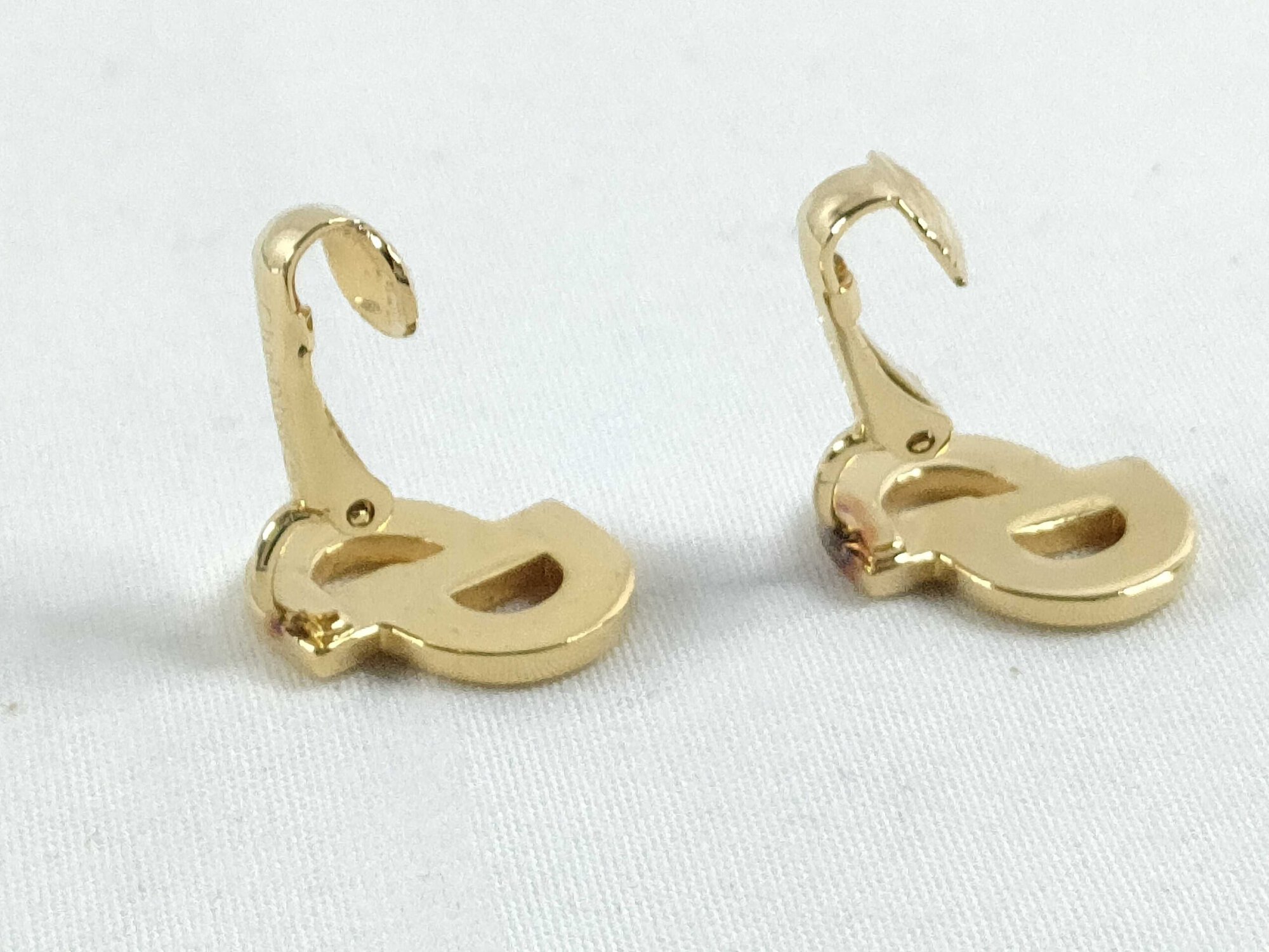 Christian Dior Vintage Gold-Tone "CD" Monogram Logo Stud Earrings image 5