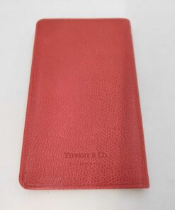 Tiffany & Co. Red Grained Leather Pocket Address Book - Image 2