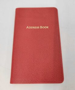Tiffany & Co. Red Grained Leather Pocket Address Book