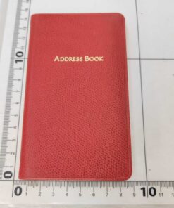 Tiffany & Co. Red Grained Leather Pocket Address Book - Image 7