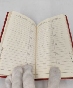 Tiffany & Co. Red Grained Leather Pocket Address Book - Image 5