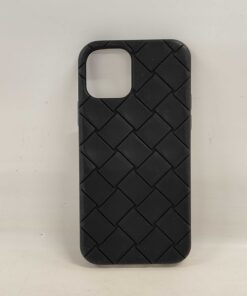 Bottega Veneta Intrecciato Silicone iPhone 12 / 12 Pro Case – Nero Black