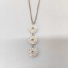 Tiffany & Co. 925 Sterling Silver 1837 Triple Drop Circle Pendant Necklace