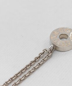Tiffany & Co. 925 Sterling Silver 1837 Triple Drop Circle Pendant Necklace - Image 6