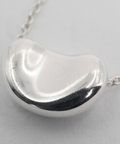 Tiffany & Co. Elsa Peretti 925 Sterling Silver Bean Pendant Necklace - Image 2