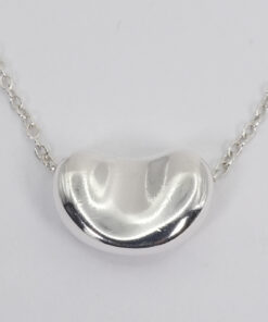 Tiffany & Co. Elsa Peretti 925 Sterling Silver Bean Pendant Necklace