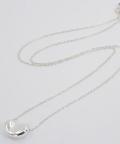 Tiffany & Co. Elsa Peretti 925 Sterling Silver Bean Pendant Necklace - Image 6