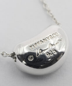 Tiffany & Co. Elsa Peretti 925 Sterling Silver Bean Pendant Necklace - Image 3