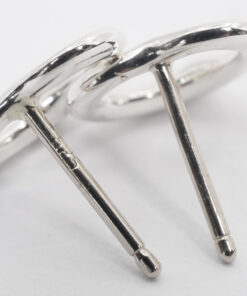 Tiffany & Co. Elsa Peretti 925 Sterling Silver Open Heart Stud Earrings - Image 5