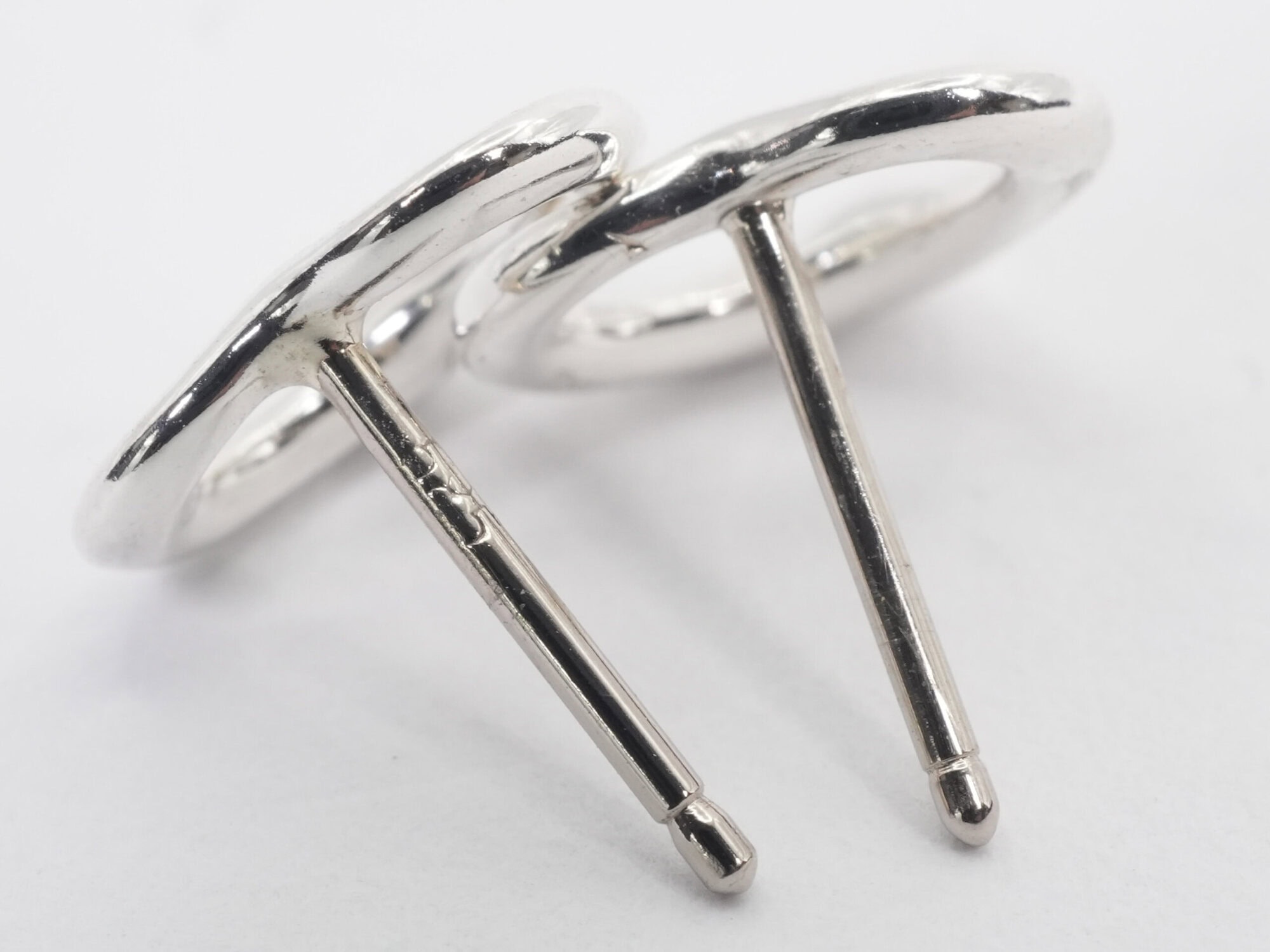 Tiffany & Co. Elsa Peretti 925 Sterling Silver Open Heart Stud Earrings - Image 5