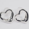 Tiffany & Co. Elsa Peretti 925 Sterling Silver Open Heart Stud Earrings