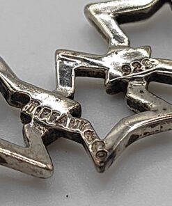 Tiffany & Co. 925 Sterling Silver Triple Open Star Pendant Necklace - Image 7