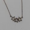 Tiffany & Co. 925 Sterling Silver Triple Open Star Pendant Necklace