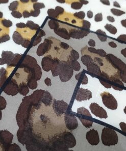Fendi FF Zucca Monogram Leopard Print Square Handkerchief Scarf - Image 6