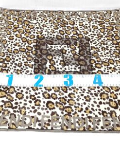 Fendi FF Zucca Monogram Leopard Print Square Handkerchief Scarf - Image 2
