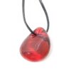 Baccarat Crystal Galet Wave Cord Pendant Necklace – Ruby Red