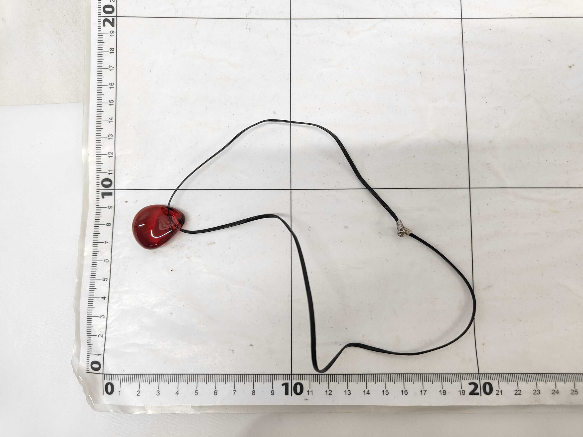 Baccarat Crystal Galet Wave Cord Pendant Necklace – Ruby Red - Image 9