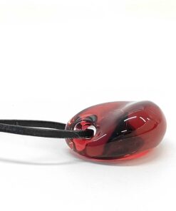Baccarat Crystal Galet Wave Cord Pendant Necklace – Ruby Red - Image 3