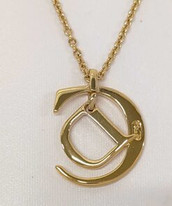 Alternative view of Christian Dior Gold-Plated CD Logo Pendant Necklace