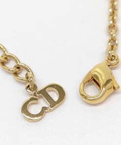 Christian Dior Gold-Plated CD Logo Pendant Necklace - Image 5