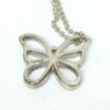 Tiffany & Co. Sterling Silver Open Butterfly Pendant Necklace