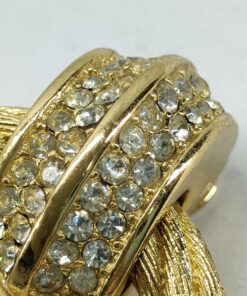 Christian Dior Pavé Crystal Door Knocker Hoop Clip-On Earrings - Image 9