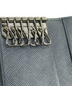 Prada Saffiano Metal Leather 6-Hook Key Case - Image 9