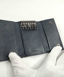 Prada Saffiano Metal Leather 6-Hook Key Case - Image 8
