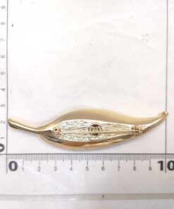 Givenchy Polished Gold-Tone Fluid Leaf Brooch - Image 6
