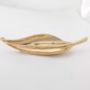 Givenchy Polished Gold-Tone Fluid Leaf Brooch