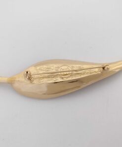 Givenchy Polished Gold-Tone Fluid Leaf Brooch - Image 2
