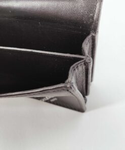 Balenciaga Cash Allover Logo Leather Mini Trifold Wallet - Image 10