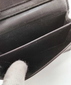 Balenciaga Cash Allover Logo Leather Mini Trifold Wallet - Image 9