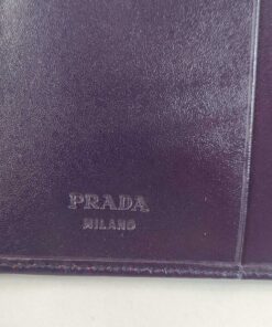 Prada Smooth Leather Compact Flip Clip Wallet - Image 9
