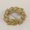 Christian Dior Pavé Crystal Laurel Leaf Wreath Brooch