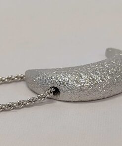 Christian Dior Textured Pavé Crystal Crescent Moon Necklace - Image 3