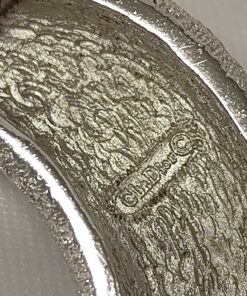 Christian Dior Textured Pavé Crystal Crescent Moon Necklace - Image 8