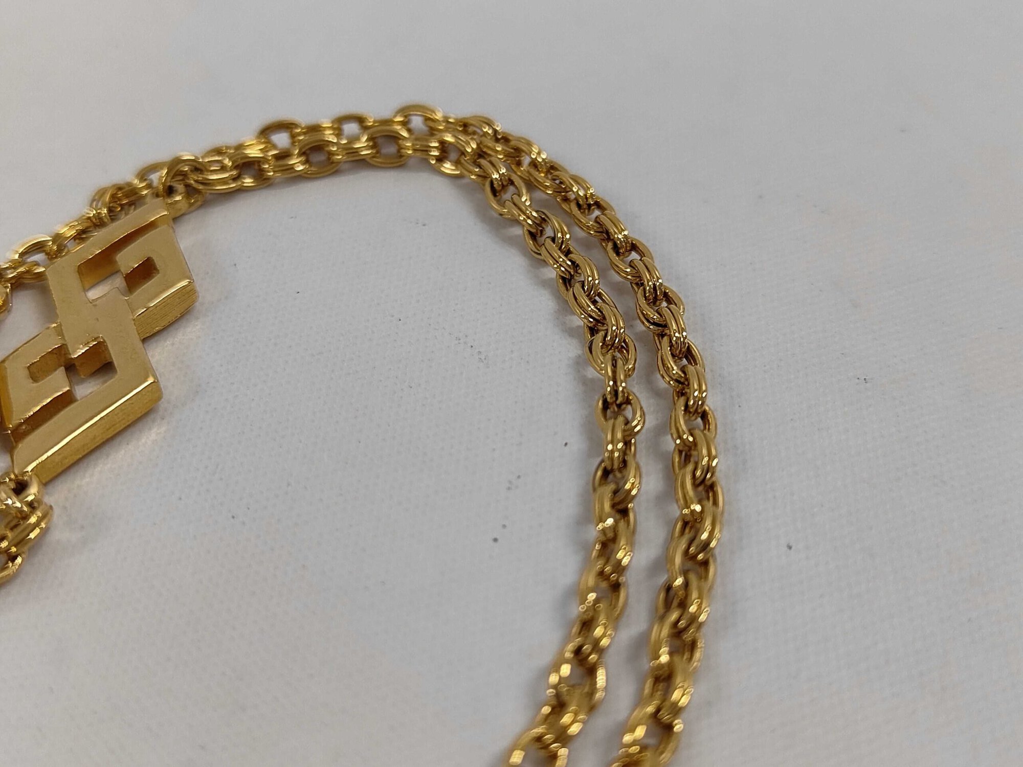 Givenchy Double G Interlocking Geometric Logo Station Necklace - Image 8