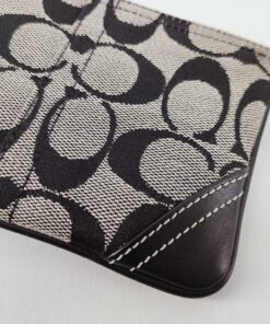 Coach Signature Canvas Small Top-Zip Wristlet - Image 7