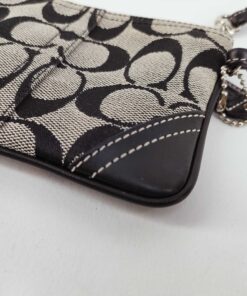 Coach Signature Canvas Small Top-Zip Wristlet - Image 4