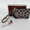 Coach Signature Canvas Small Top-Zip Wristlet