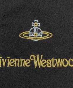 Vivienne Westwood Embroidered Orb Logo Fringed Wool Scarf - Image 4