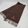 Vivienne Westwood Embroidered Orb Logo Fringed Wool Scarf