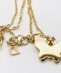 Christian Dior Crystal Butterfly Pendant Necklace - Image 4