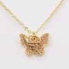 Christian Dior Crystal Butterfly Pendant Necklace
